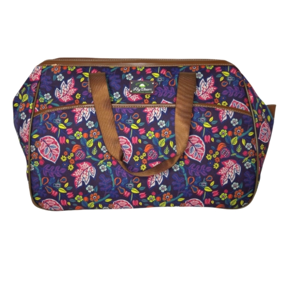 Lily Bloom Raking It In 2 Wheel 20" Rolling Duffle Travel Bag